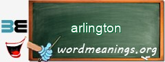 WordMeaning blackboard for arlington